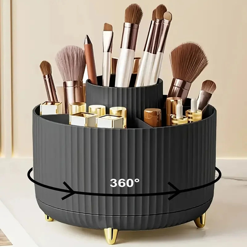 360° Rotating Makeup Brush Holder Organizer