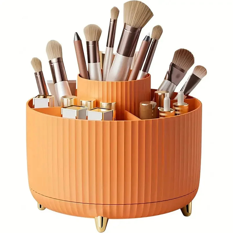 360° Rotating Makeup Brush Holder Organizer