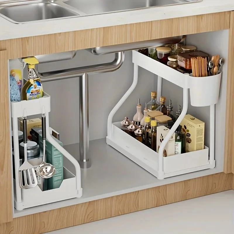 Slide and Store Under Sink Organizer