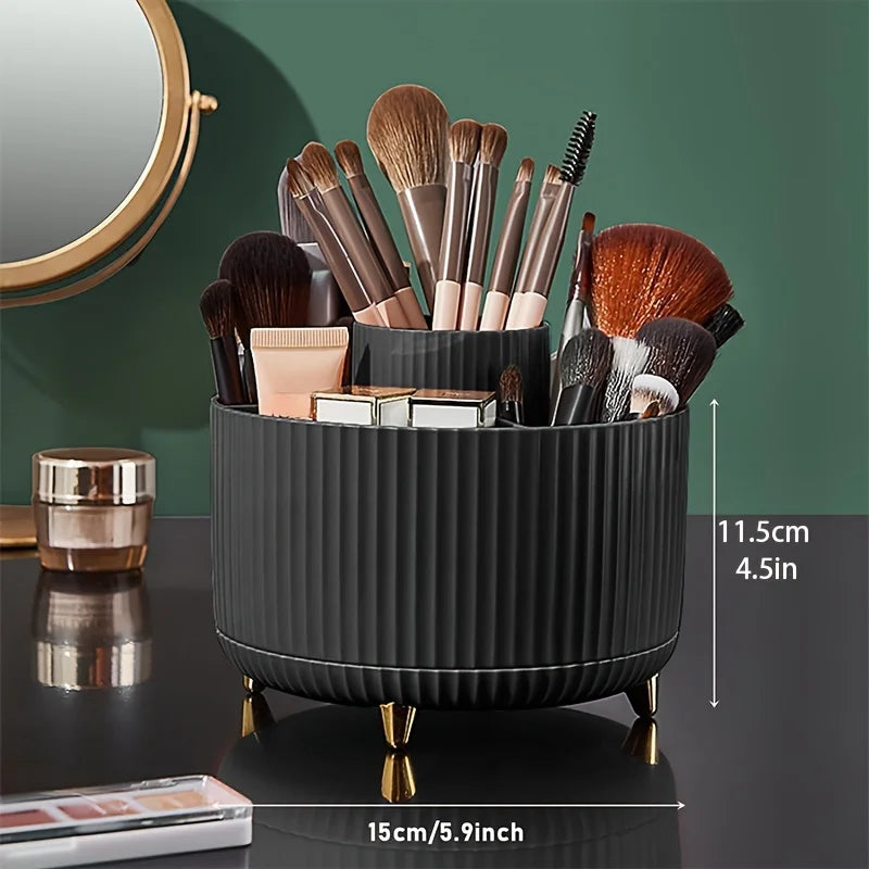 360° Rotating Makeup Brush Holder Organizer