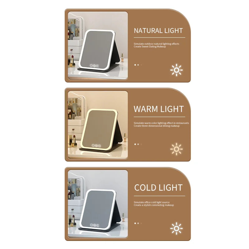 LED Dimmable Makeup Mirror with Touch Control